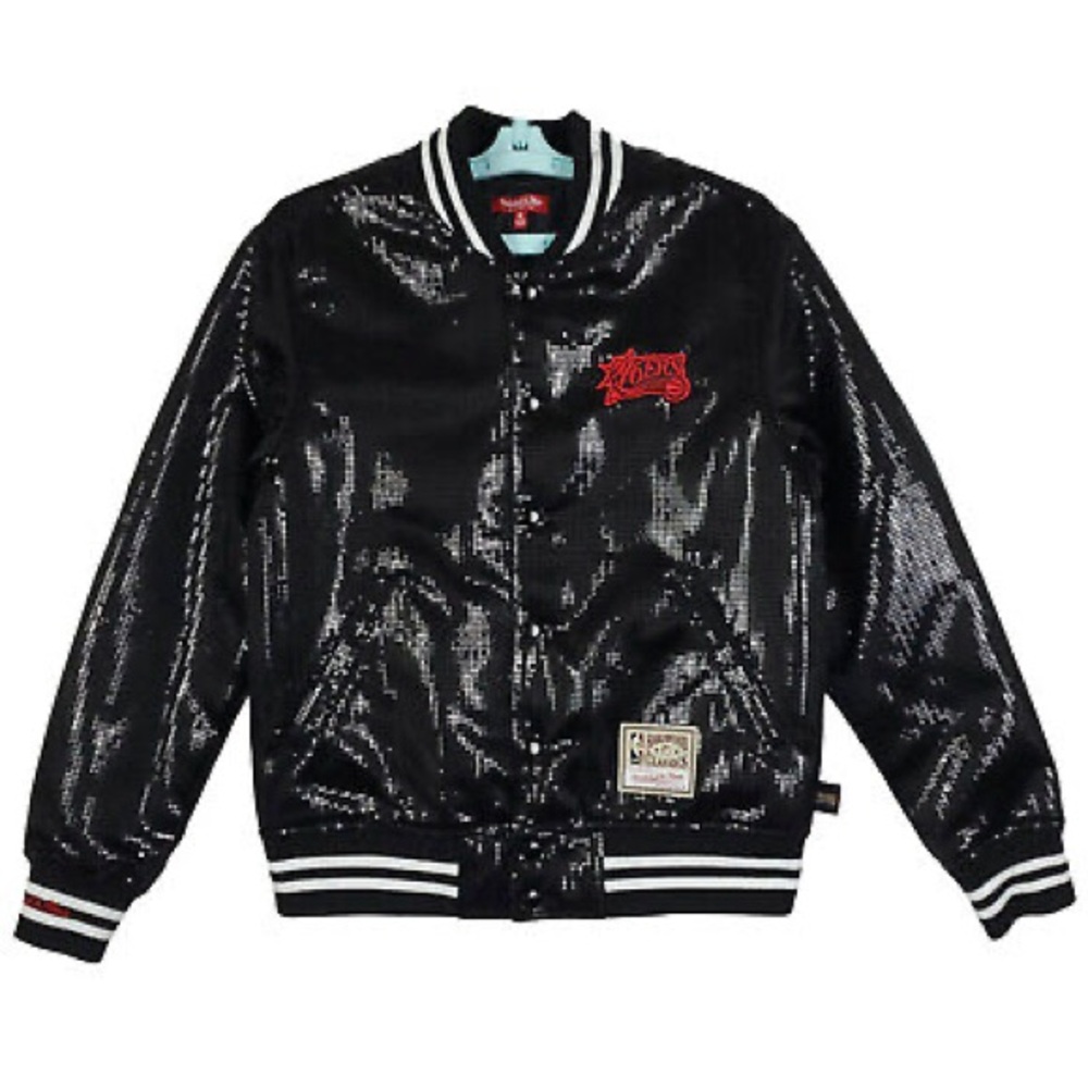 Mitchell & Ness 76ers Sequin Varsity Jacket